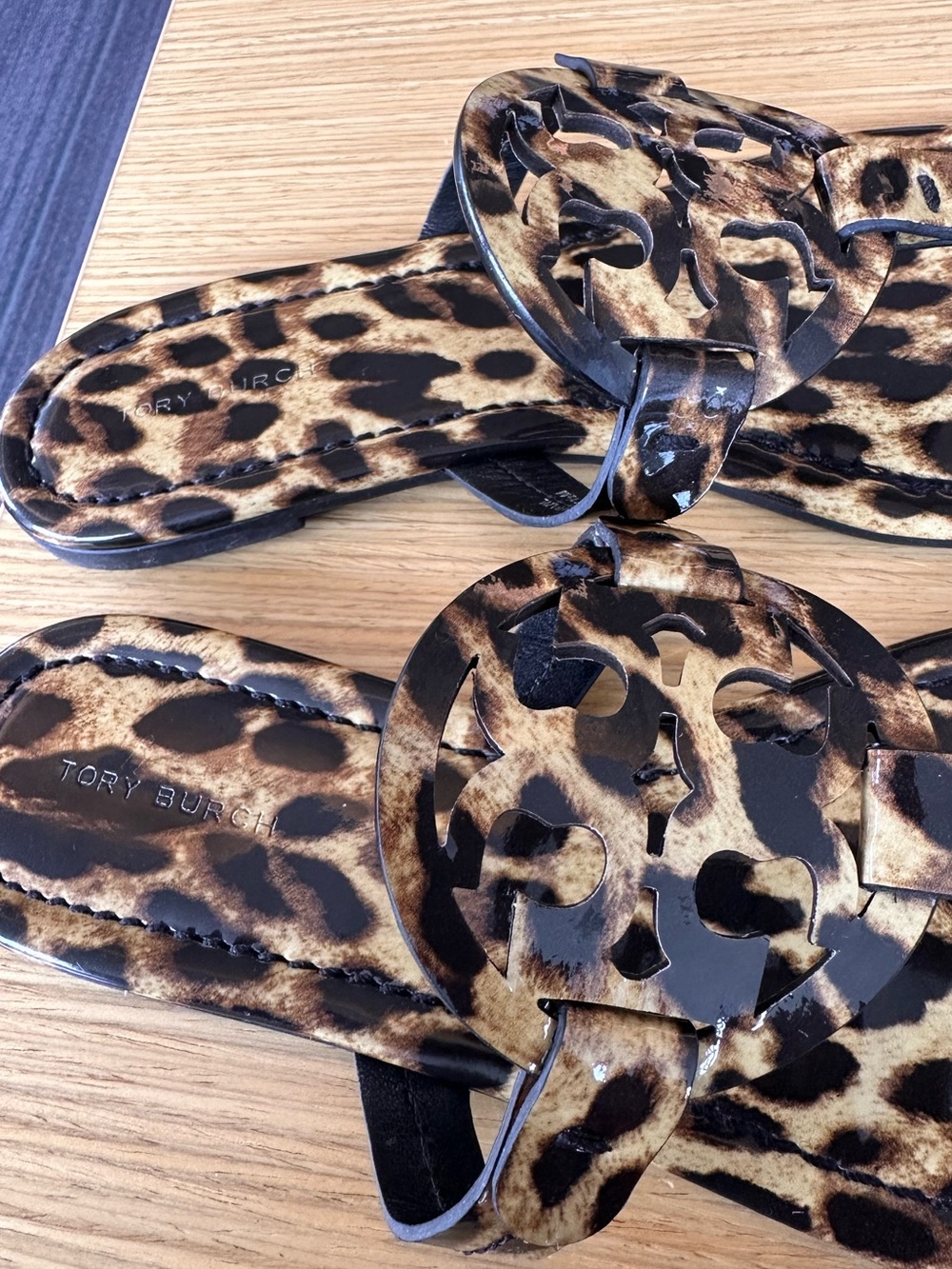 Tory Burch Miller Leopard Print Sandals- Natural Leopard- Size 7.5 - Picture 2 of 10